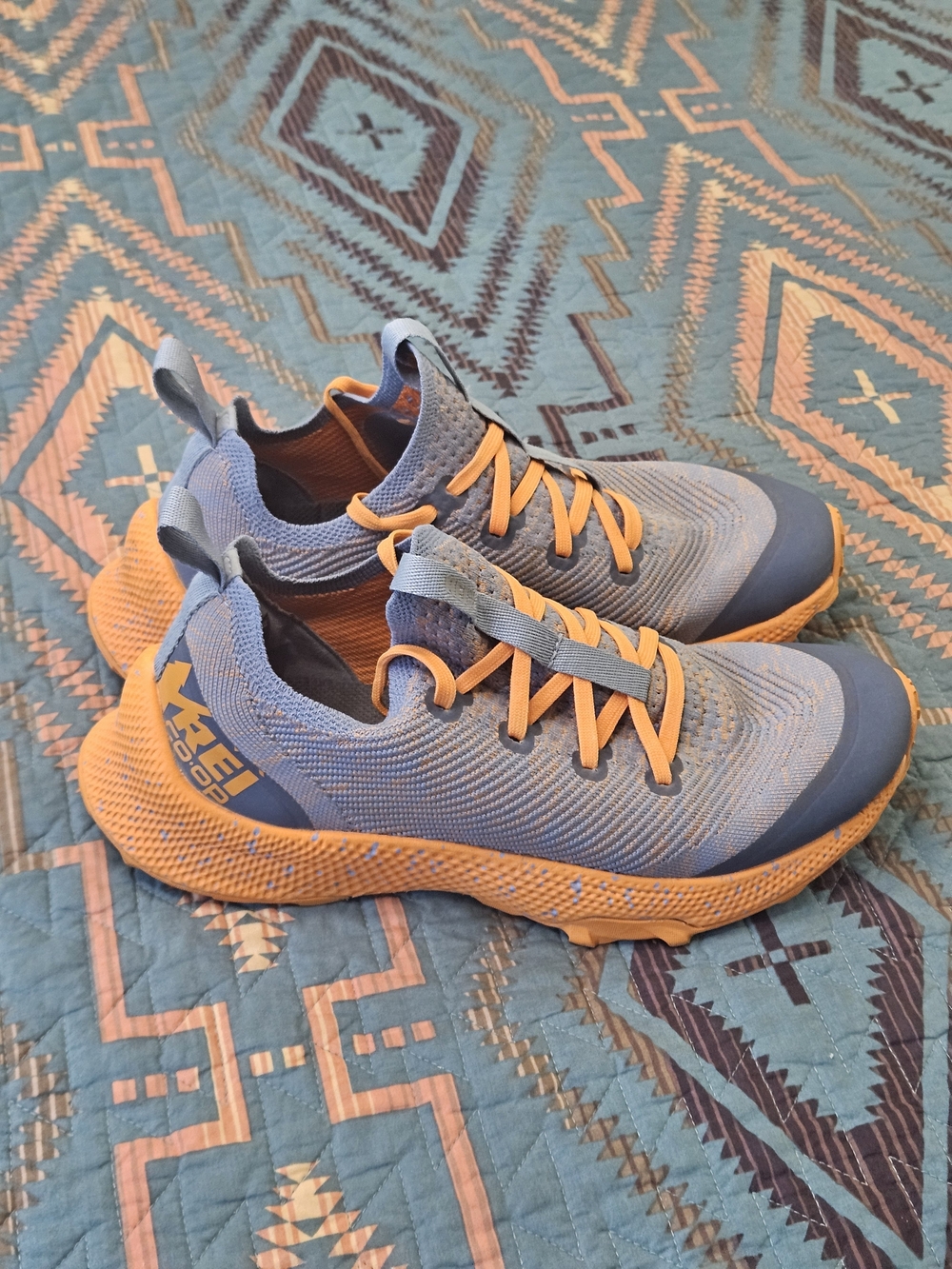 REI CO OP Lightweight Men's Knit Trail Runner Shoes.